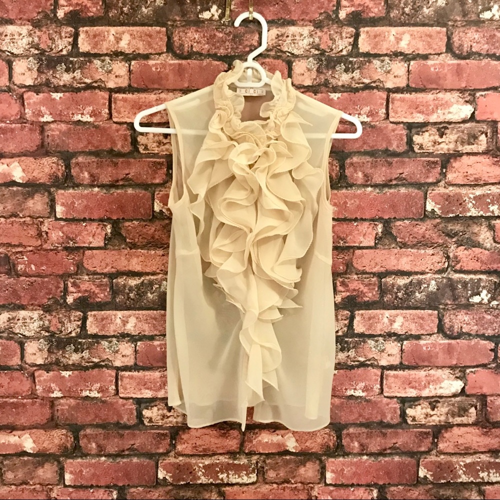 CiCi London Ruffle Button Up Blouse